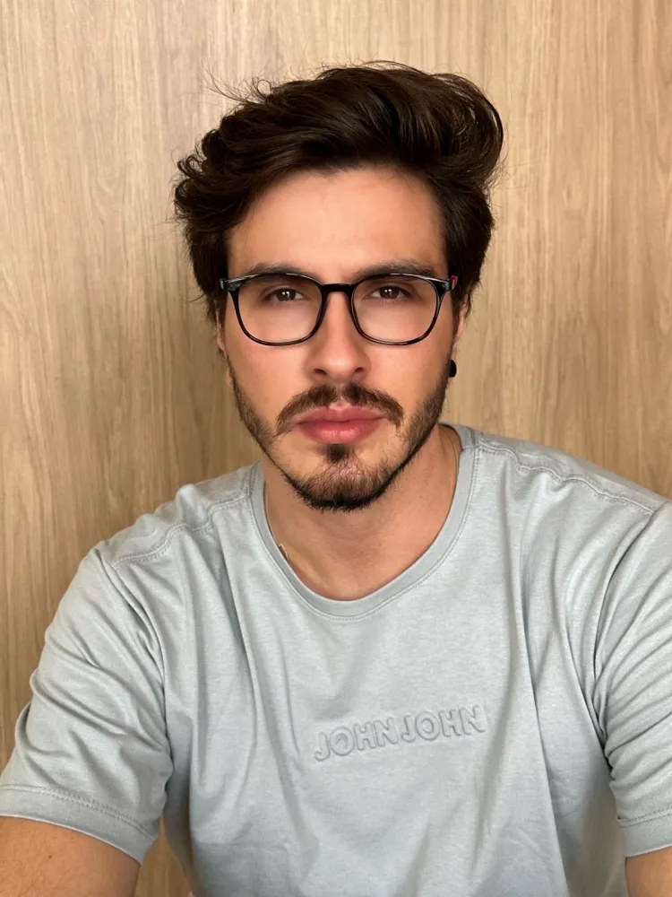 Armação de Óculos de Grau Masculino Vini Preto