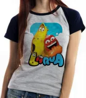 Baby look blusa feminina Larvas engraçadas youtube - Foto 2