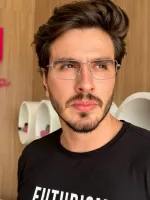 Armação de Óculos de Grau Masculino Rick Marrom - Foto 2