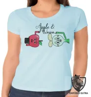Baby look blusa feminina Maçã e Cebola desenho animado - Foto 2