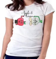 Baby look blusa feminina Maçã e Cebola desenho animado - Foto 5