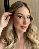 Armação de Óculos de Grau Feminino Ana Hickmann Rosê - Foto 2
