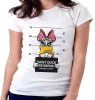 Baby look blusa feminina Margarida disney presa prisão - Foto 5