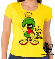 Baby look blusa feminina Marvin marciano pernalonga nasa - Foto 3