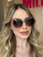 Armação de Óculos de Grau Clipon Feminino 2 em 1 Aura Dourado - Foto 3