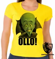 Baby look blusa feminina megamente super herói azul - Foto 2