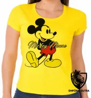Baby look blusa feminina Mickey Mouse antigo Disney - Foto 3