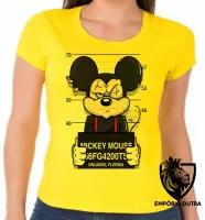 Baby look blusa feminina Mickey mouse disney preso - Foto 3