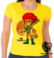 Baby look blusa feminina Thundercats Lion leão gato cat - Foto 2