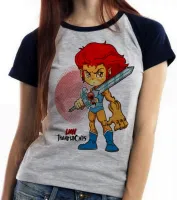 Baby look blusa feminina Thundercats Lion leão gato cat - Foto 5