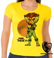 Baby look blusa feminina Thundercats Tygra tigre gato cat - Foto 3