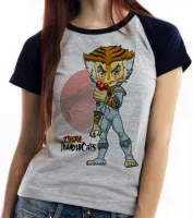 Baby look blusa feminina Thundercats Tygra tigre gato cat - Foto 4