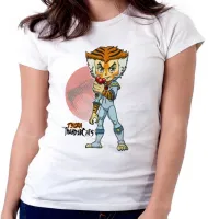 Baby look blusa feminina Thundercats Tygra tigre gato cat - Foto 5