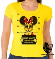 Baby look blusa feminina Minnie mouse disney presa prisão - Foto 3