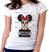 Baby look blusa feminina Minnie mouse disney presa prisão - Foto 5
