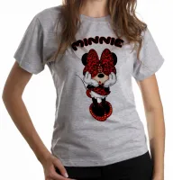 Baby look blusa feminina Minnie mouse tope rosto mickey disney - Foto 4
