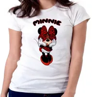 Baby look blusa feminina Minnie mouse tope rosto mickey disney - Foto 6