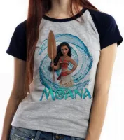 Baby look blusa feminina Moana princesa disney mar aventuras - Foto 4