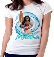 Baby look blusa feminina Moana princesa disney mar aventuras - Foto 5