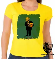 Baby look blusa feminina simpsons Burns Trump  - Foto 3
