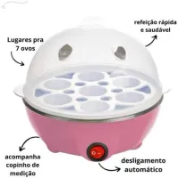 Cozedor Elétrico de Ovos a Vapor Multifuncional – Rosa – 220Volts - Foto 2
