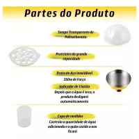 Cozedor Elétrico de Ovos a Vapor Multifuncional – Rosa – 220Volts - Foto 7