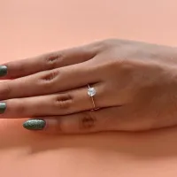 Anel de prata 950 - Solitário - 270283 - Foto 3