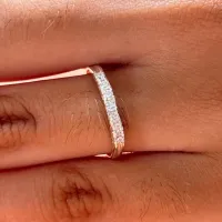 Anel de prata meia aliança - 270320 - Foto 2