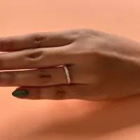 Anel de prata meia aliança - 270320 - Foto 3