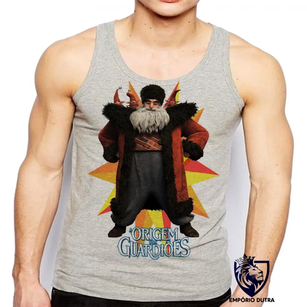 Camiseta Regata adulto ou infantil Origem dos Guardiões papai noel