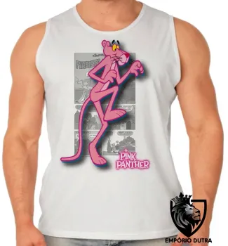 Camiseta Regata adulto ou infantil Pantera cor de rosa hq - Foto 2
