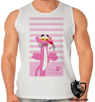 Camiseta Regata adulto ou infantil Pantera cor de rosa mãos - Foto 2