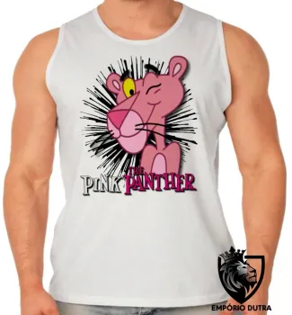 Camiseta Regata adulto ou infantil Pantera Cor de Rosa pink panther desenho - Foto 2