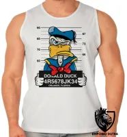 Camiseta Regata adulto ou infantil pato donald disney preso - Foto 2