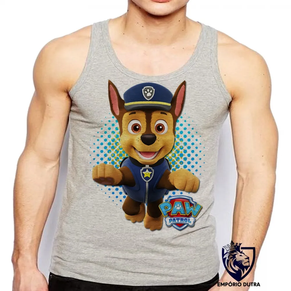 Camiseta Regata adulto ou infantil Patrulha Canina Chase Imagem
