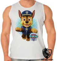 Camiseta Regata adulto ou infantil Patrulha Canina Chase - Foto 2