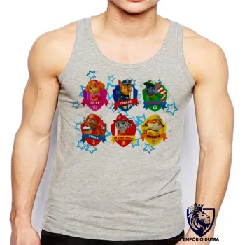 Camiseta Regata adulto ou infantil Patrulha Canina nomes