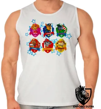 Camiseta Regata adulto ou infantil Patrulha Canina nomes - Foto 2