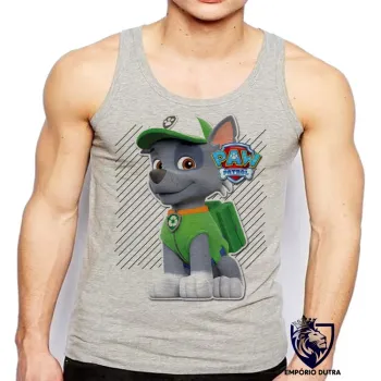 Camiseta Regata adulto ou infantil Patrulha Canina Rocky