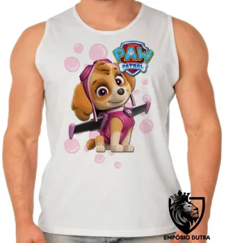 Camiseta Regata adulto ou infantil Patrulha Canina Skie - Foto 2