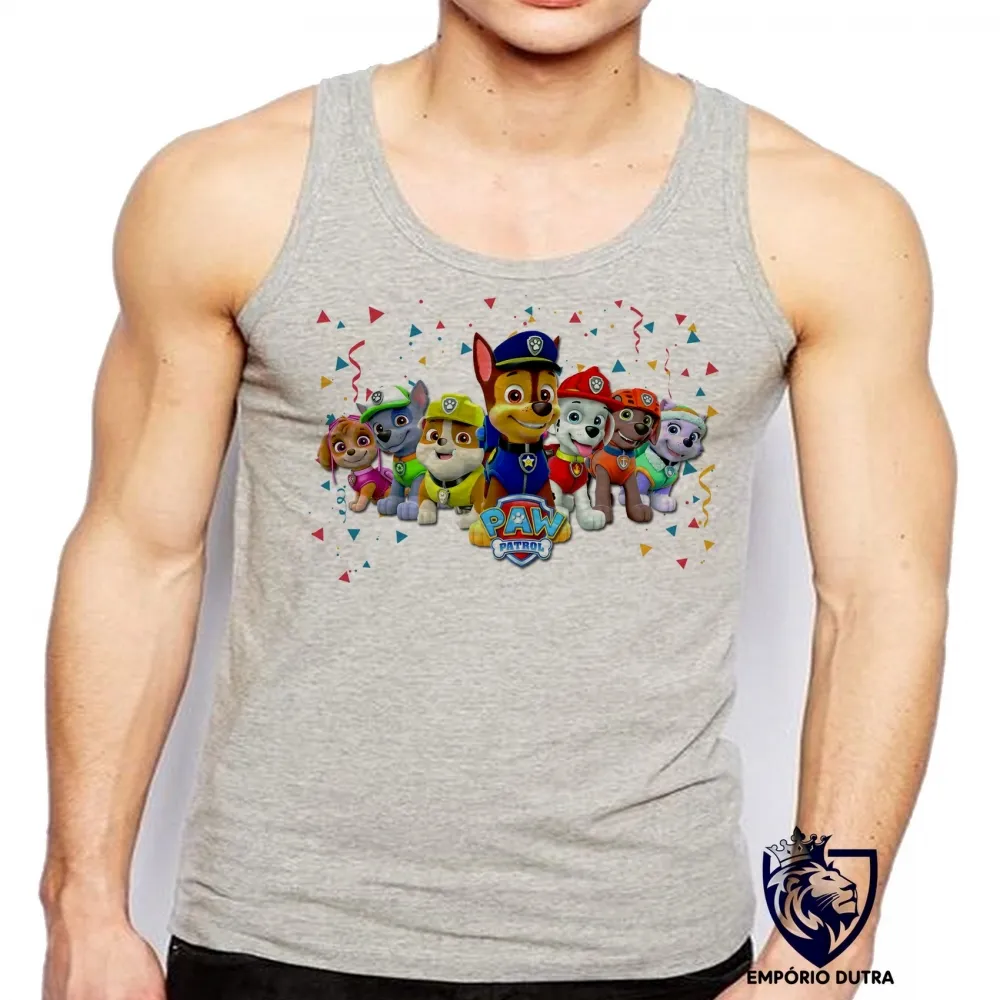 Camiseta Regata adulto ou infantil Patrulha Canina todos