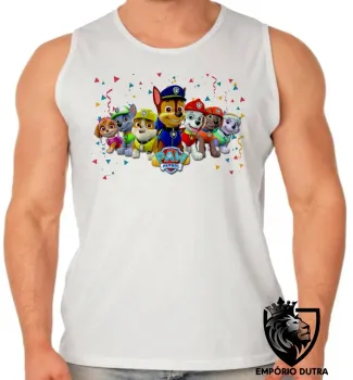 Camiseta Regata adulto ou infantil Patrulha Canina todos - Foto 2