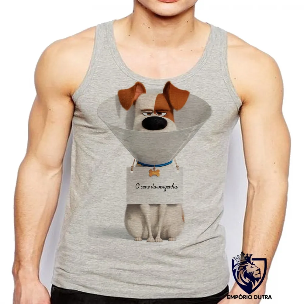 Camiseta Regata adulto ou infantil Pets Max Cone