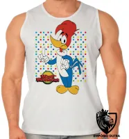 Camiseta Regata adulto ou infantil Pica Pau bolinhas - Foto 2