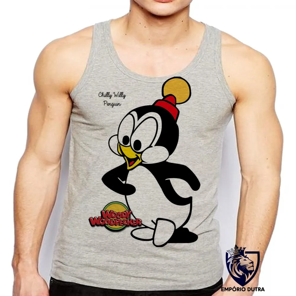 Camiseta Regata adulto ou infantil Pica Pau Chilly willy