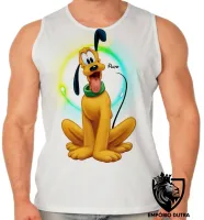 Camiseta Regata adulto ou infantil Pluto cachorro pateta mickey - Foto 2