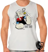 Camiseta Regata adulto ou infantil Popeye sailor marinheiro mar brutus - Foto 2