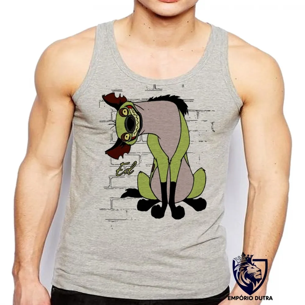 Camiseta Regata adulto ou infantil Rei Leão ED Hiena simba disney desenho Imagem