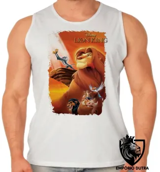Camiseta Regata adulto ou infantil Rei Leão Lion King Mufasa Simba Africa Disney - Foto 2