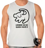 Camiseta Regata adulto ou infantil Rei Leão Lion King Simba Lembre-se de quem você é - Foto 2